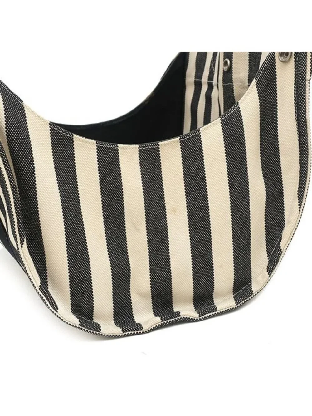 Hermes Tote Bag Cannes PM Canvas Black White